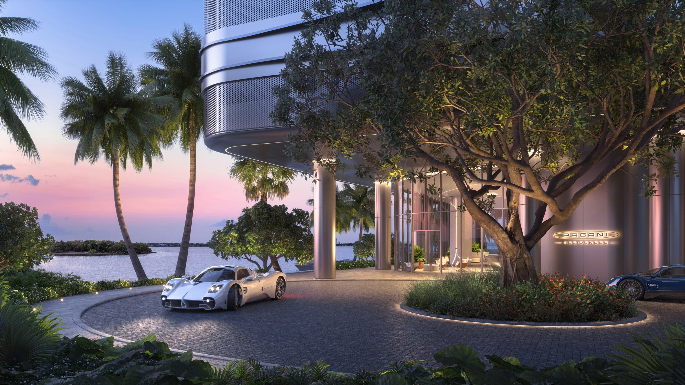 Rendering of the entrance to Pagani Residences